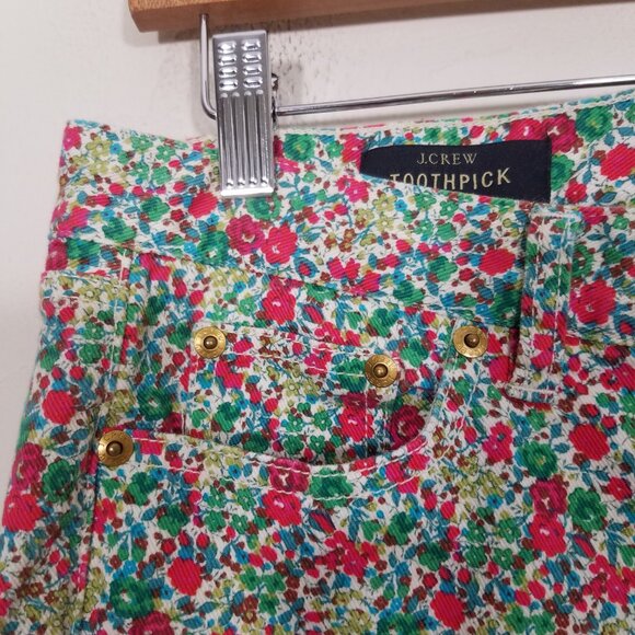 J. Crew Toothpick Ankle Floral Jeans Size 28 - Picture 3 of 9